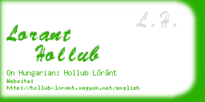 lorant hollub business card